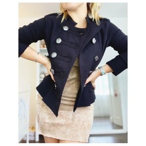 Casual, black cover-up jacket.